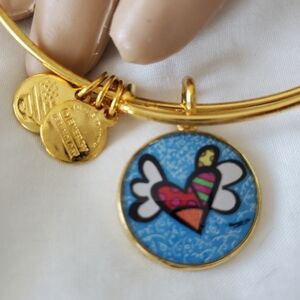 Alex &Ani Heart with Wings Romero Britto Art Infusion Charm Bangle